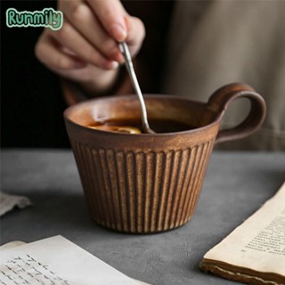 復古陶瓷咖啡杯 - 復古設計陶瓷杯家用拿鐵杯