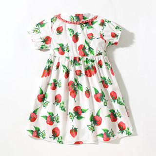 【HOT 本舖】 Little maven兒童半身裙2023夏季新款歐美童裝可愛花邊女童連衣裙
