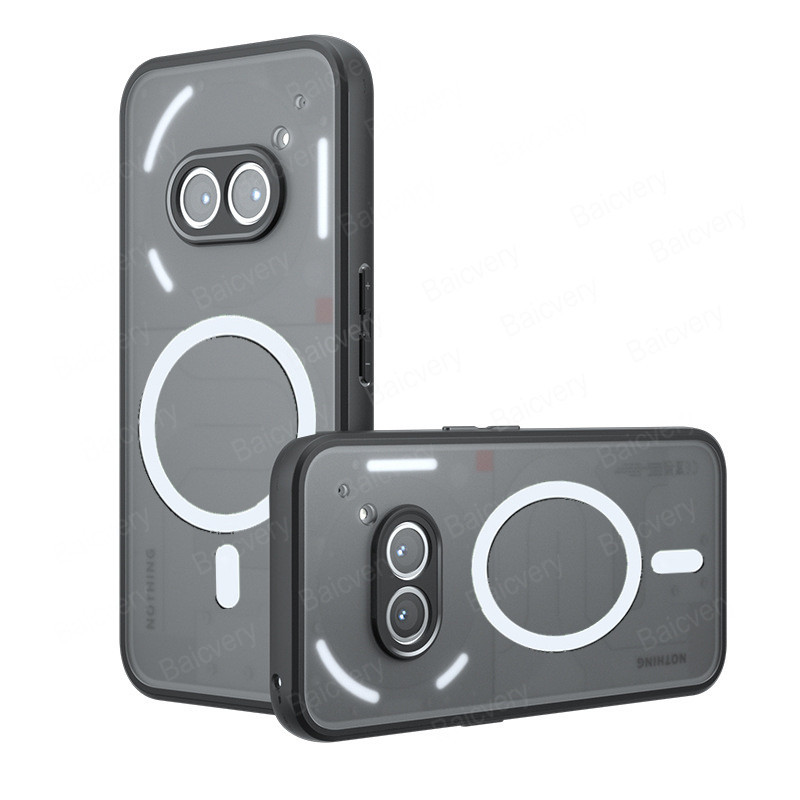 Nothing Phone 2a (2a) 5G 手機殼硬矽膠套防震雙保護殼外殼支持磁性無線充電