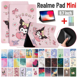 適用於 Realme Pad Mini 8.7 英寸 2022 Kuromi 超薄兒童可愛卡通皮革支架保護套防震翻蓋保護