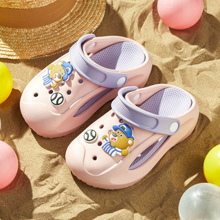 Cheerful Mario幸福瑪麗 兒童涼鞋 女童洞洞鞋(180-250) 時尚新款小熊 布希鞋 沙灘夏季男女童拖鞋