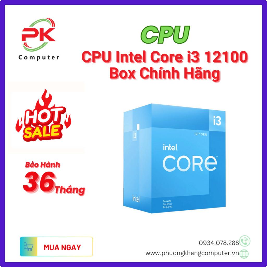 Intel CORE I3-12100 CPU(3.3GHZ TURBO 高達 4.3GHZ,4 核 8 螺紋,12MB