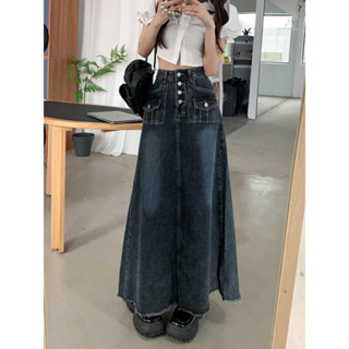 🔥免運優品🔥 高腰大碼牛仔裙半身裙女2025新款復古設計感小眾A字長裙春秋裙子