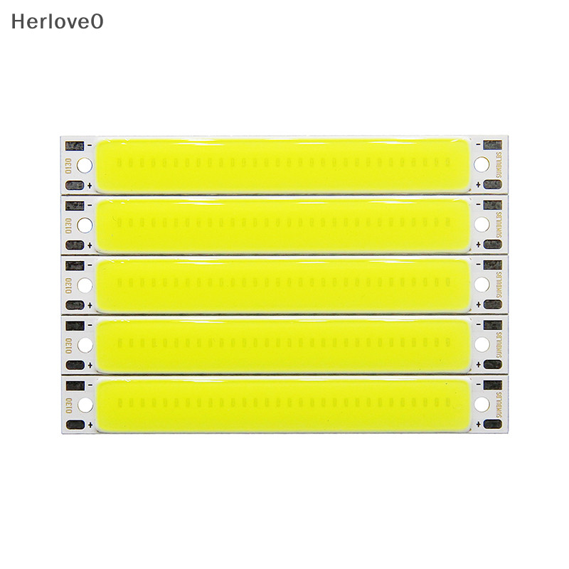 Herlove 熱銷 3V 3.7V DC 60mm 8mm LED COB 燈條 3W 暖冷白藍紅 COB LED 光