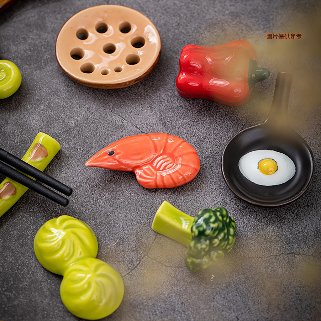 【BHS家居館】zakka 日式雜貨 擺件日系可愛 蔬菜麵包系列陶瓷工藝品 筷子架