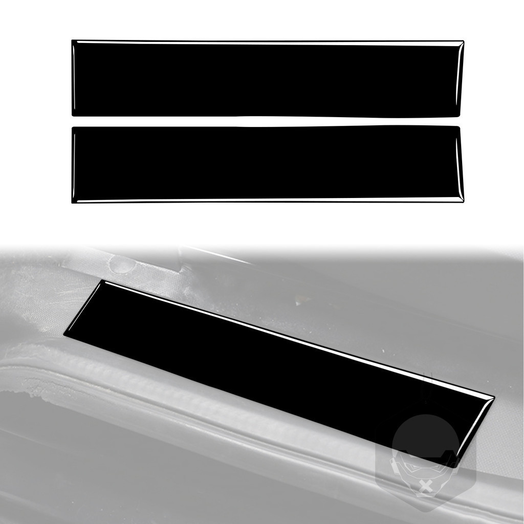 適用於16-21賓士smart內置門檻條鋼琴黑亮黑汽車內飾改裝裝飾配件