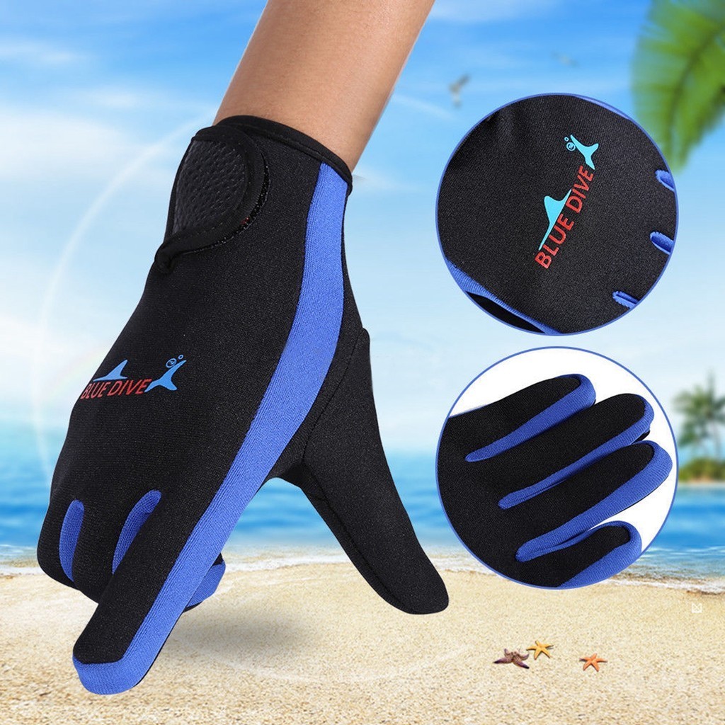 戶外運動 1.5mm釣魚手套男女通用保暖運動用品高檔水上運動游泳手套
