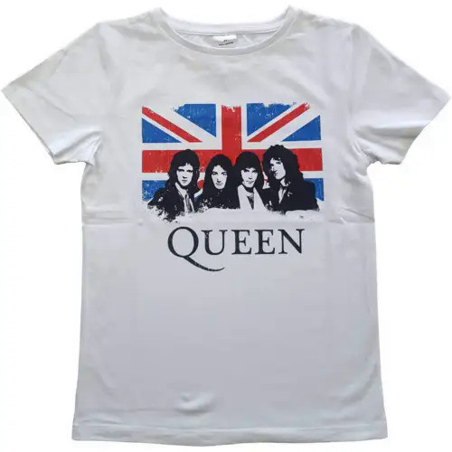 女王兒童 T 恤:復古英國國旗