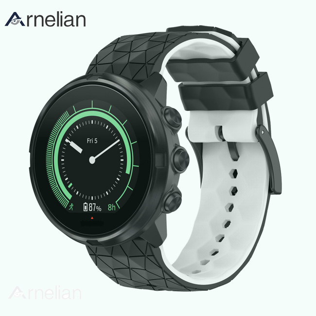 Arnelian 矽膠錶帶足球紋理圖案腕帶防汗錶帶兼容 Suunto9