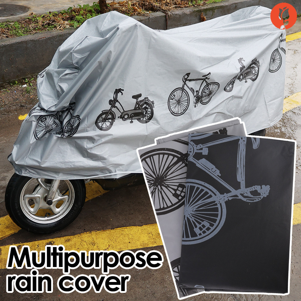 多功能摩托車電動車通用防塵雨罩-堅固耐用的黑色自行車防曬罩