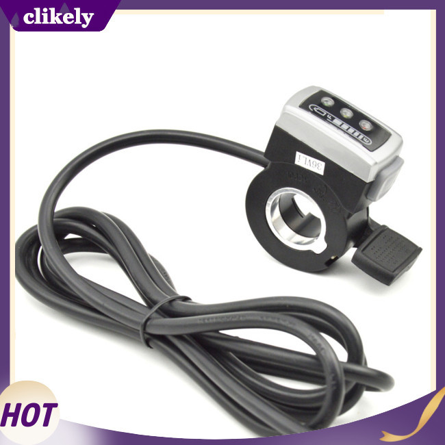 Clikely電動自行車手指油門總成自行車變速功率顯示控制器拇指開關調速器