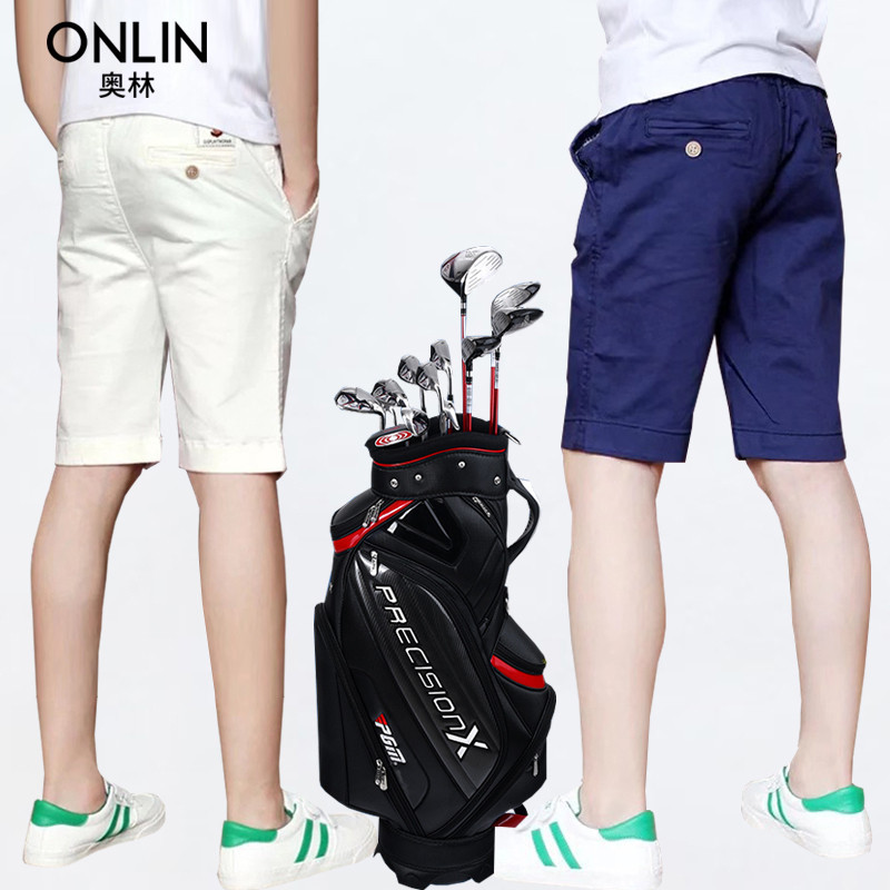 【品質現貨】高爾夫球褲 高爾夫球褲男 兒童高爾夫褲子夏男童透氣短褲休閒褲五分褲golf衣服童裝運動球褲