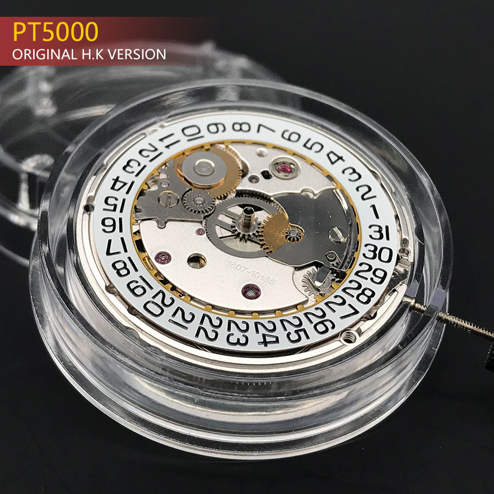 Qz 正品 H.K PT5000 自動機械機芯金/銀版頂級克隆 2824-2 高精度 25 顆珠寶