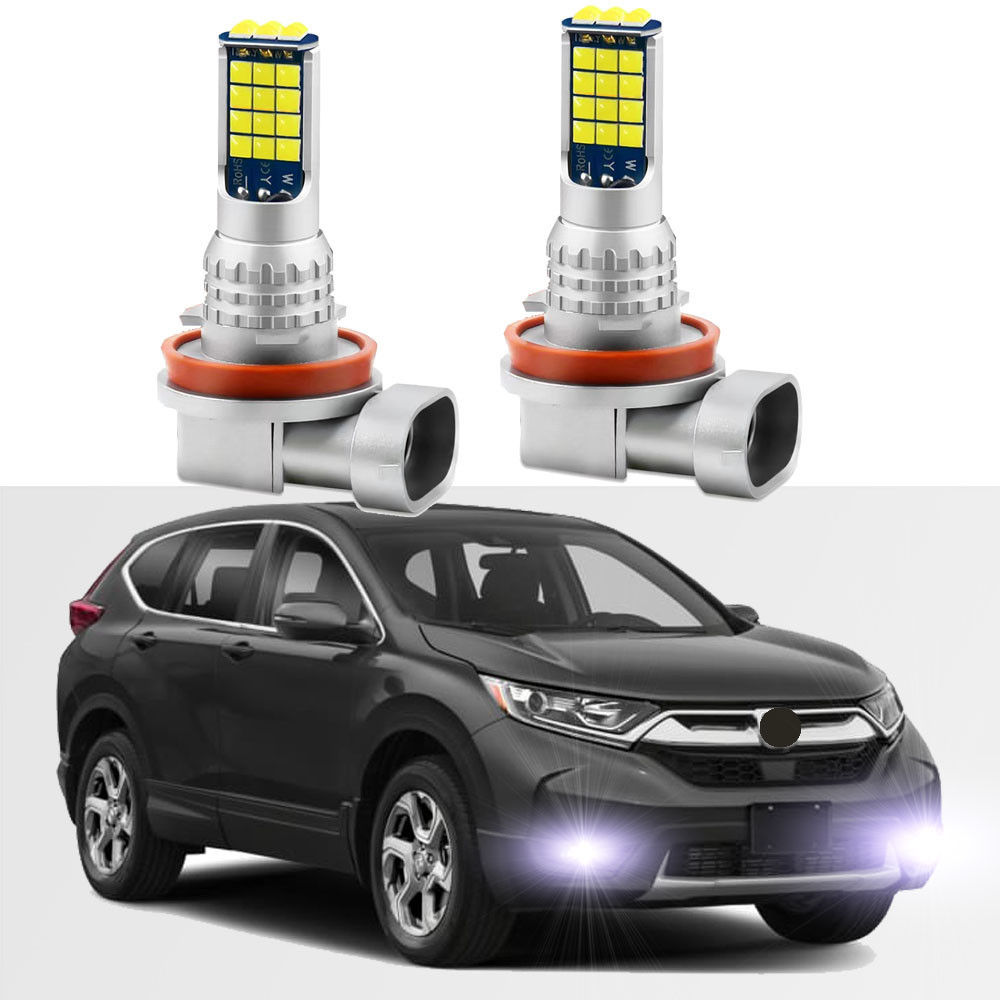 HONDA 2 件適用於本田 CRV CR-V 2002-2019 2020 2021 LED 霧燈燈泡前霧燈 Canb