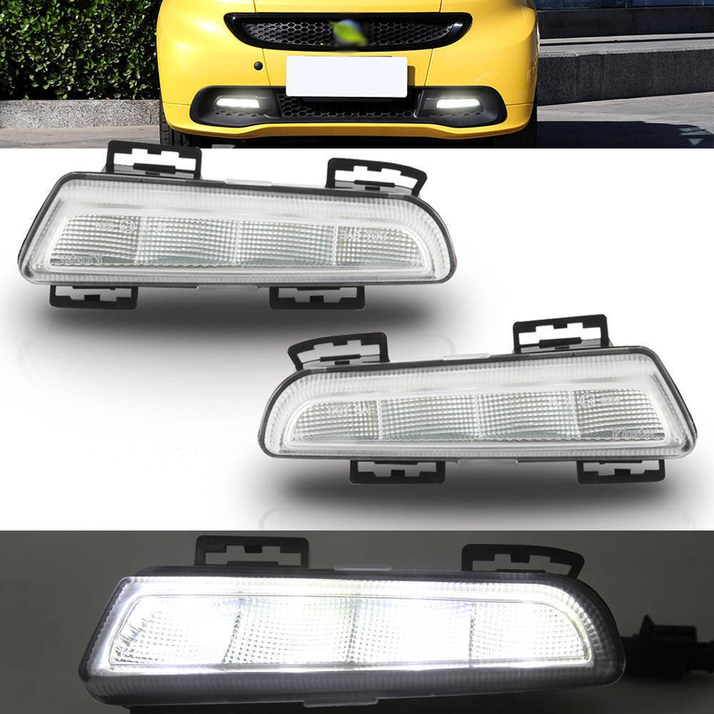 適用於奔馳 Smart Fortwo 451 2013-2015 LED DRL 日間行車燈前霧燈