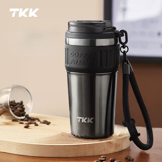 【LUCKY】TKK 隨行保溫杯 陶瓷塗層內膽 保溫咖啡杯 316不鏽鋼 辦公室水杯 帶吸管 保溫保冷 四季皆用 大容量