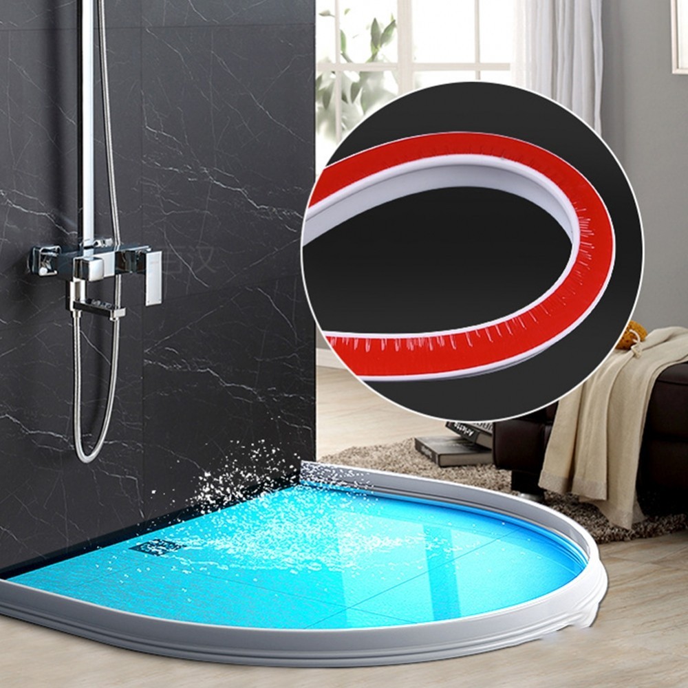 橡膠矽膠淋浴屏障止水帶浴室防水條 50-300cm~