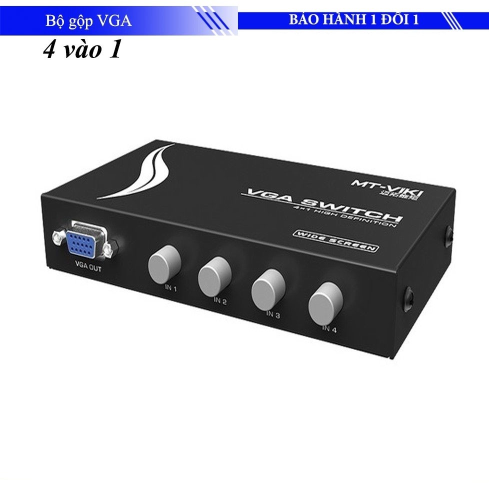 Mt-viki MT-15-4CF 4 端口 VGA 組合器 - 計算機和服務器交換機