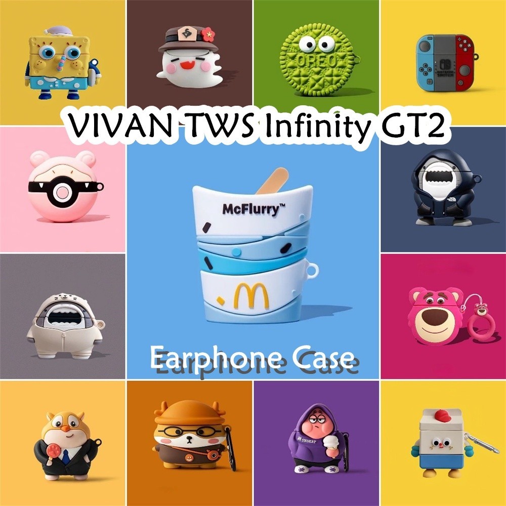 適用於 VIVAN TWS Infinity GT2 手機殼時尚卡通遊戲 Koki Kirby 軟矽膠手機殼耳機殼保護套
