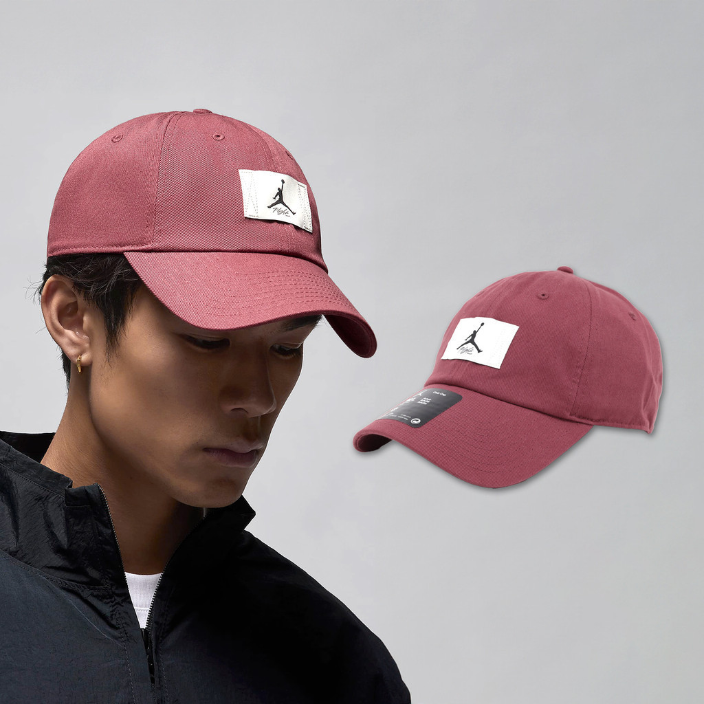 Nike 帽子 Jordan Club 男女款 紅 老帽 棒球帽 鴨舌帽 喬丹 【ACS】 FD5181-661