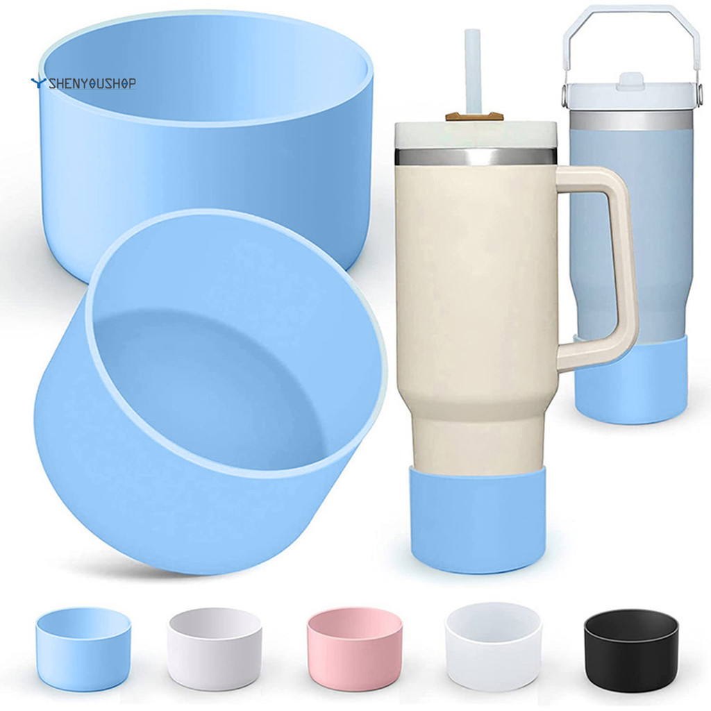 SHENYOU 適用Stanley杯杯套 矽膠隔熱水杯套 保溫杯套 保護水瓶防滑底套