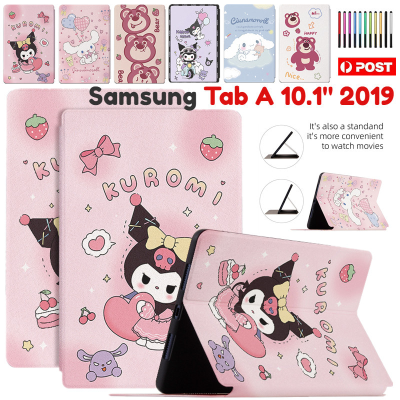 SAMSUNG 適用於三星 Galaxy Tab A 10.1 2019 SM-T510 SM-T515 支架可愛卡通