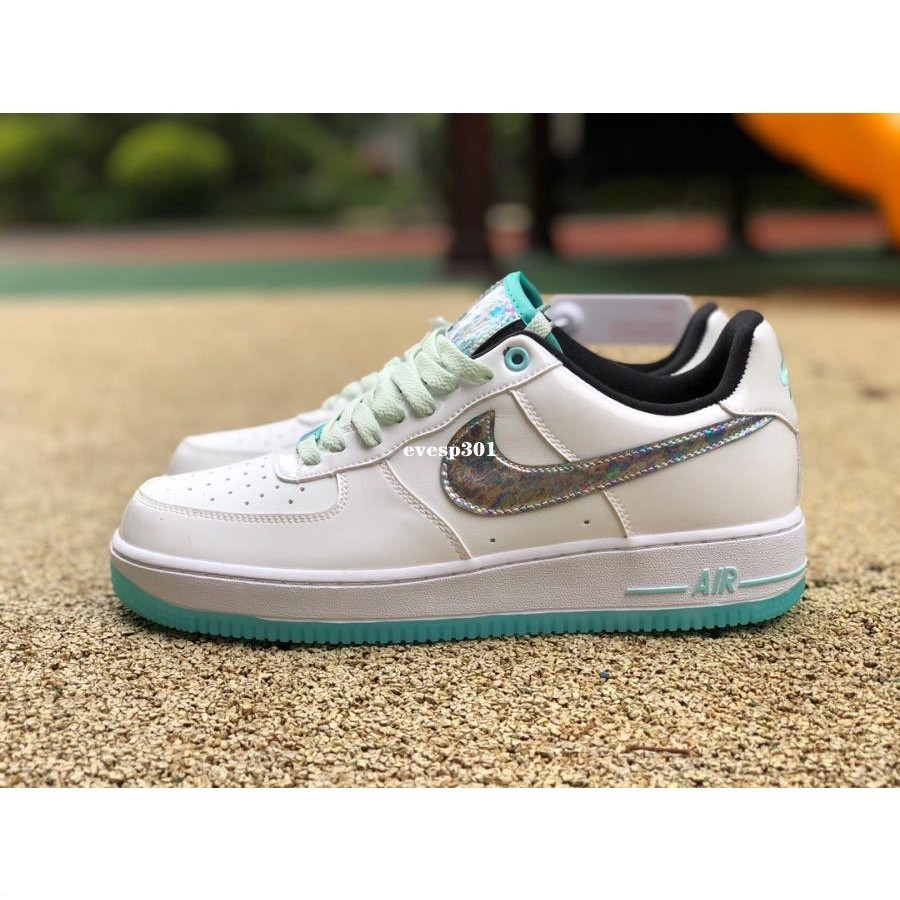 特價 Nike Air Force 1 AF1 冰綠 銀勾 清新 滑板鞋 DD9613-100