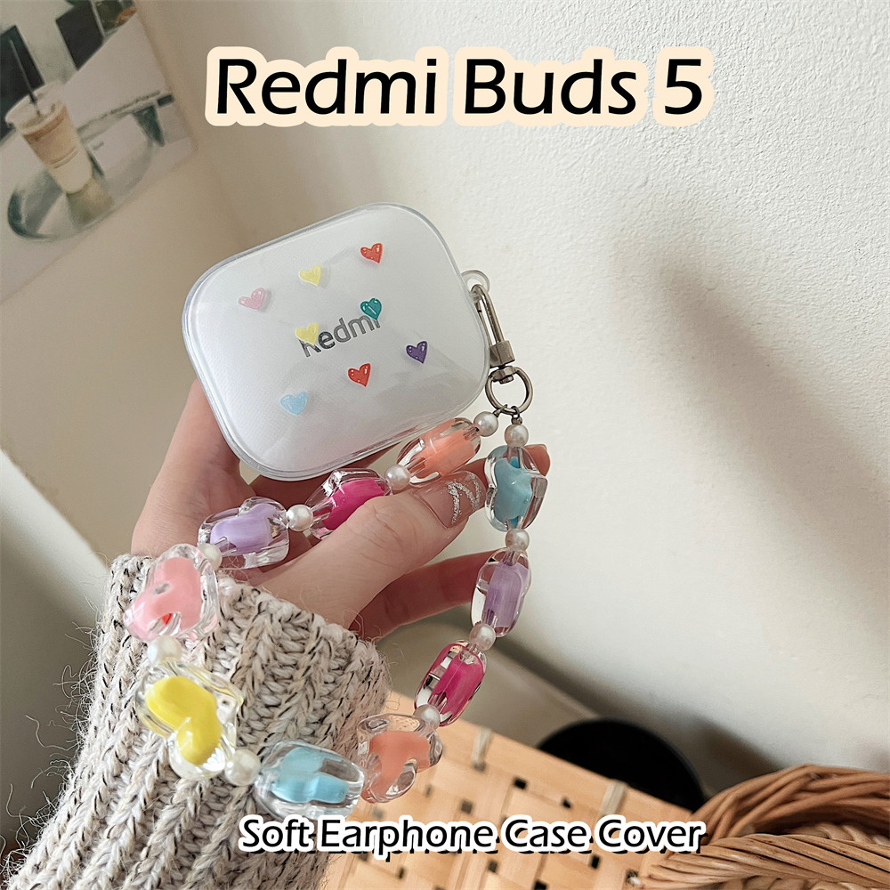 【快速發貨】適用於 Redmi Buds 5 保護套極簡彩色花卉圖案軟矽膠耳機保護套保護套