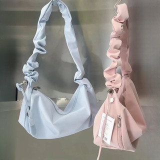 韓版雲朵包包女 新款韓國褶皺餃子包 大容量通勤斜背包 斜背包 托特包