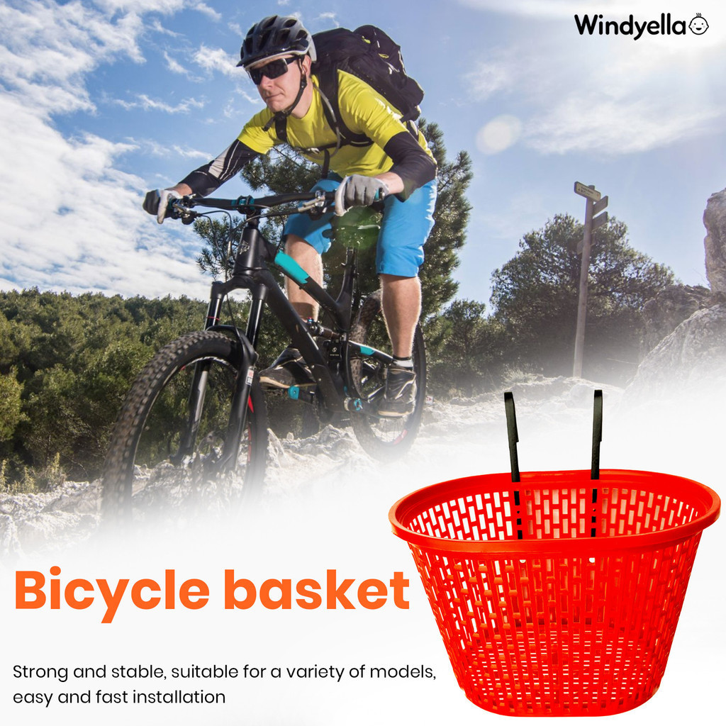 [戶外優品]腳踏車車籃車筐 腳踏車塑膠掛籃前車筐蔞摺疊車籃