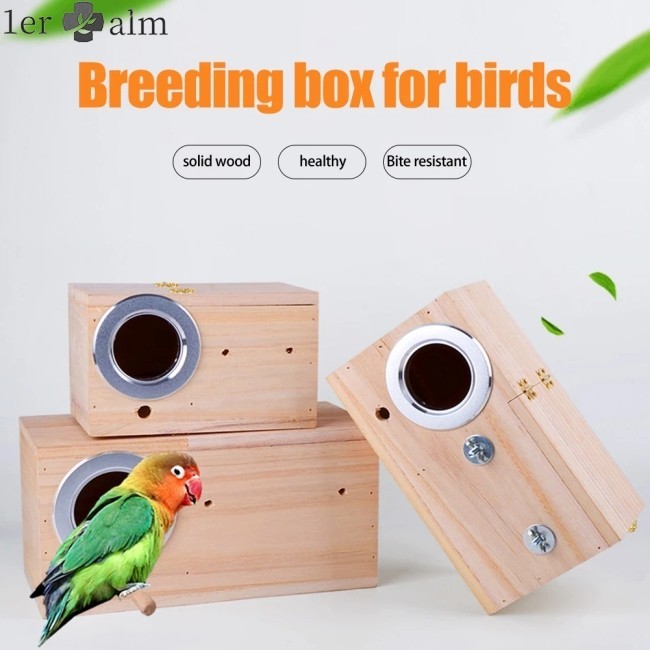清倉價!! 鸚鵡鸚鵡鸚鵡等小木製鳥巢戶外花園裝飾繁殖箱