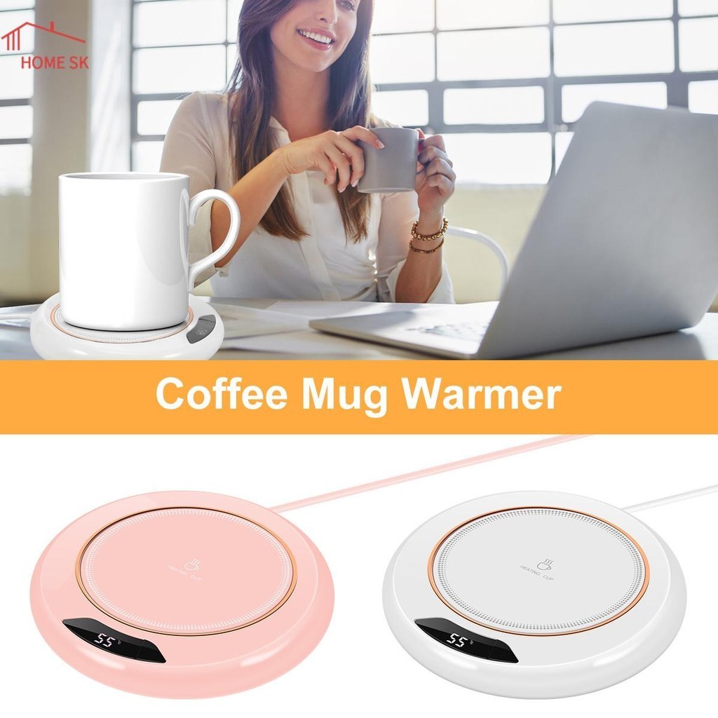2 件裝電動咖啡杯加熱器自動關閉咖啡杯加熱器 3 個可調節溫度 USB 供電智能保溫杯,適用於茶咖啡 SHOPSKC92