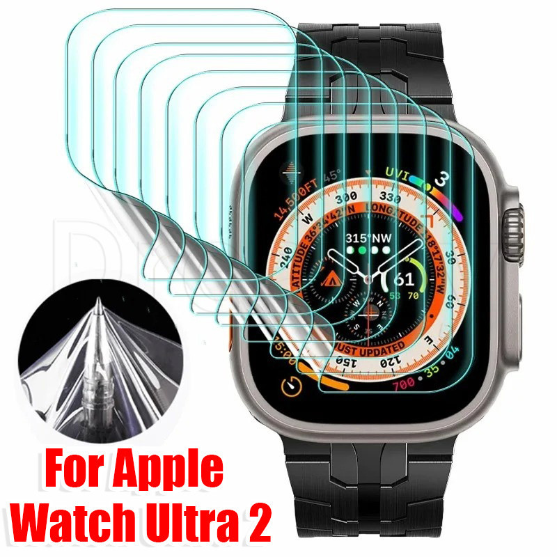 高清透明 TPU 水凝膠膜 - 兼容 Apple Watch IWatch Ultra 2 - 高靈敏度、防指紋、防震