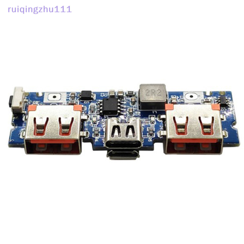 【ruiqingzhu】鋰電充電板LED雙USB 5v 2.4A Micro/Type-C USB手機18650充電模塊