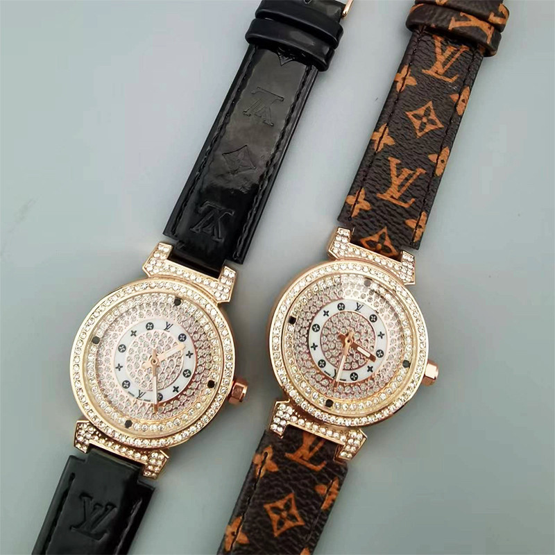LV滿天星手鍊表新款 手錶 情侶表 手錶 皮帶手錶  非機械錶 精品表 女表