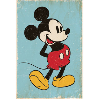 【迪士尼】米奇 復古懷舊風海報/Mickey Mouse/DISNEY