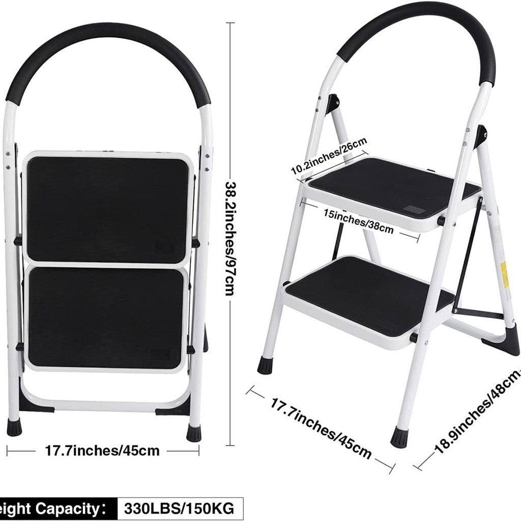 【現貨促銷】三步梯 人字梯 小梯子 梯椅 摺疊梯 兩步白色家用摺疊梯子二步梯小超市上貨梯廚房用梯室內肯德基用梯