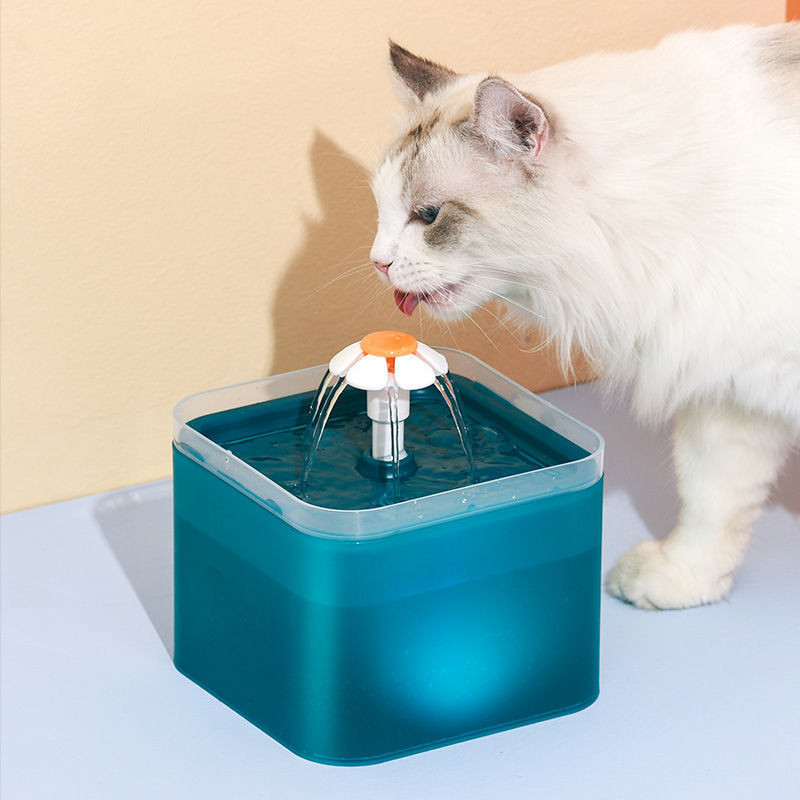 智能小花寵物飲水機貓咪喝水盆循環流動小狗狗貓咪喝水器無感應電