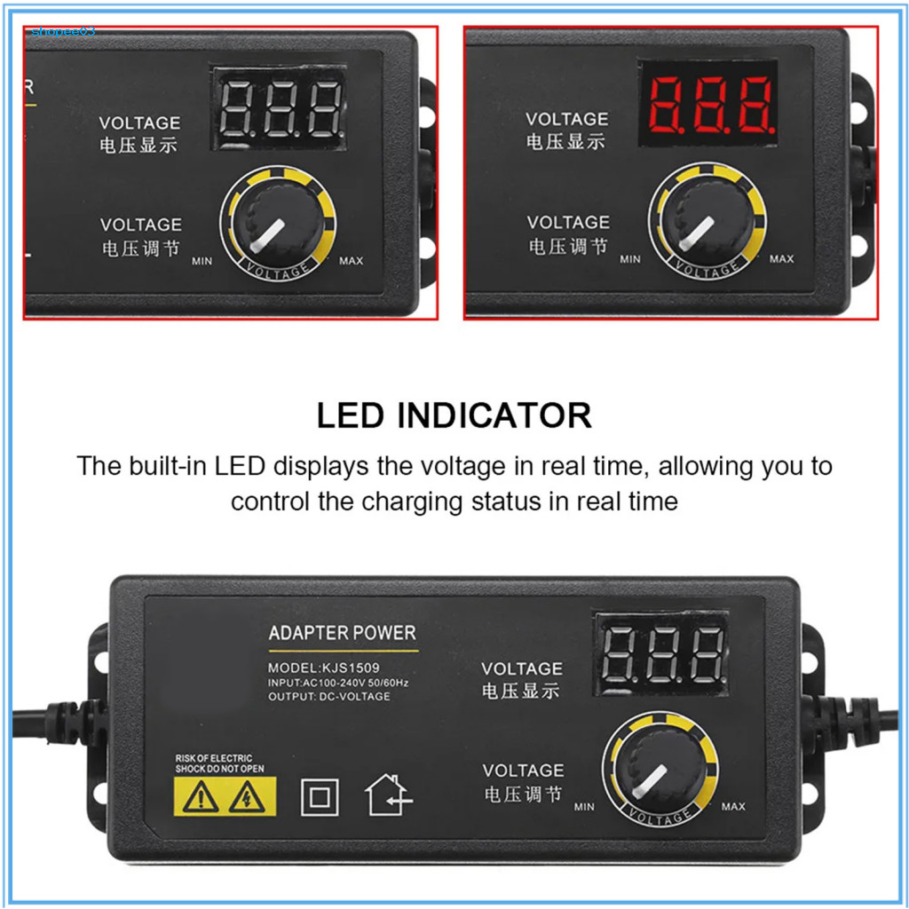 [Ky] 可調電壓電源緊湊型 Led 指示燈電源可調節電壓電源適配器帶 Led 顯示屏 3-36v 60w 數控電源,適