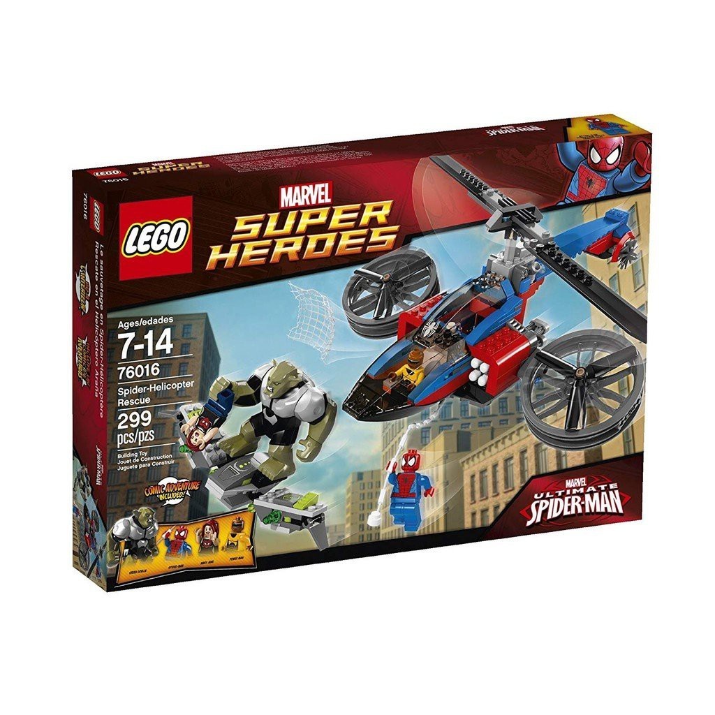 請先看內文 LEGO 樂高 76016 蜘蛛人vs 綠惡魔 直升機救援 超級英雄系列