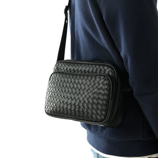 【Porter】2023新款編織質感斜挎男包橫款方形拉鍊袋設計ins素色手機斜背包