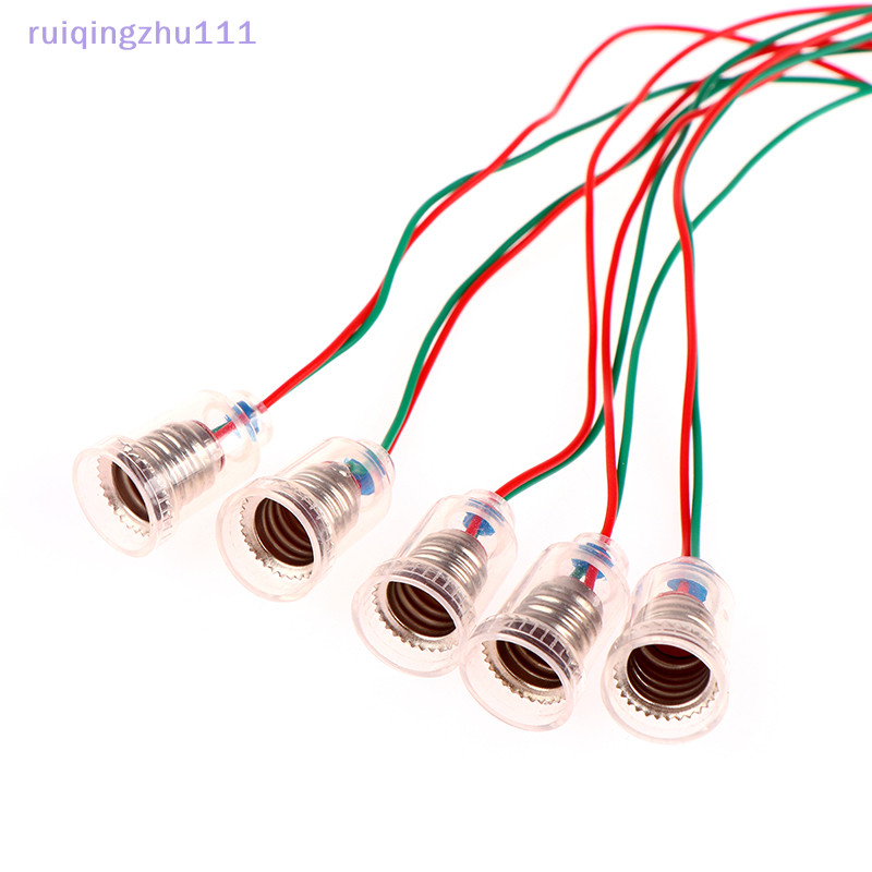 【ruiqingzhu】5Pcs通用E10燈座帶線小燈座E10底座實驗教學儀器底座E10燈座適配器【TW】