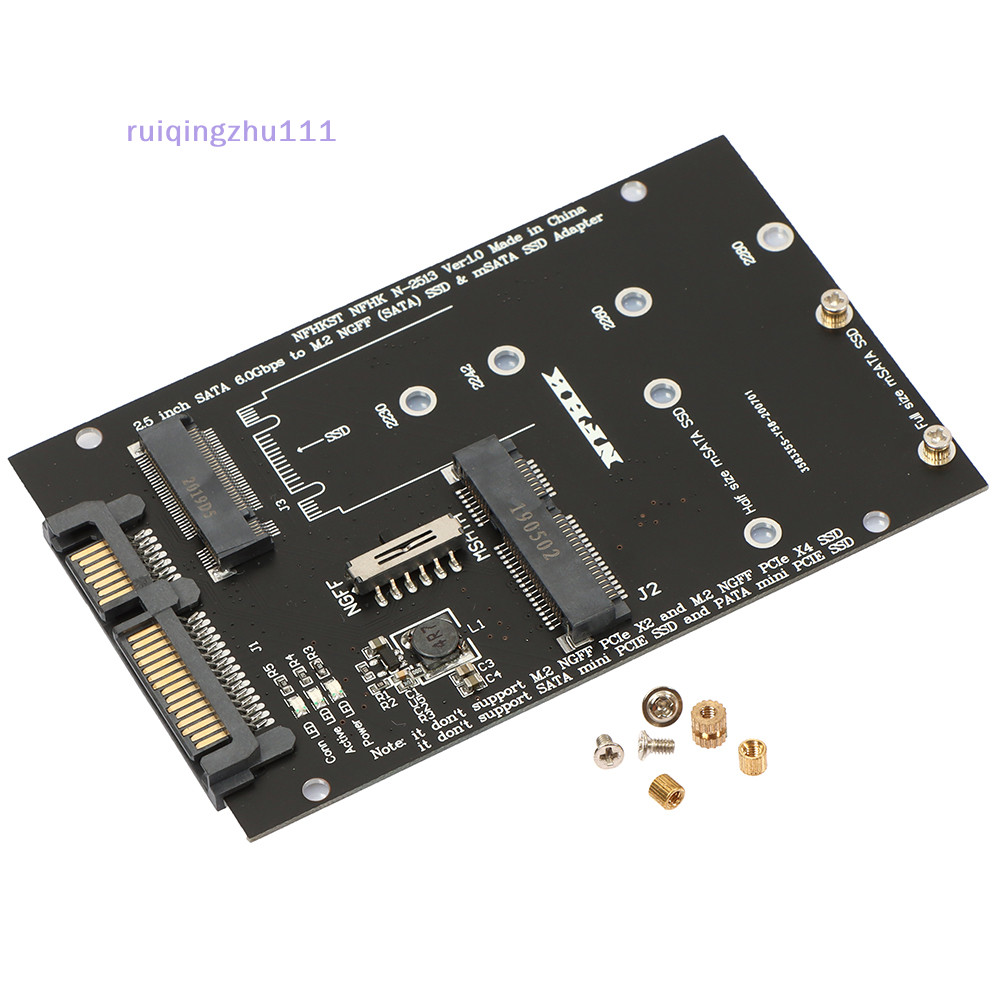[ruiqingzhu] M.2 NGFF MSATA SSD 轉 SATA 3.0 適配器 2 合 1 轉換卡適用於