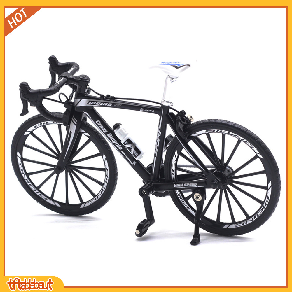 Tf* 1/10 仿真合金賽車自行車公路自行車模型玩具展示櫃裝飾