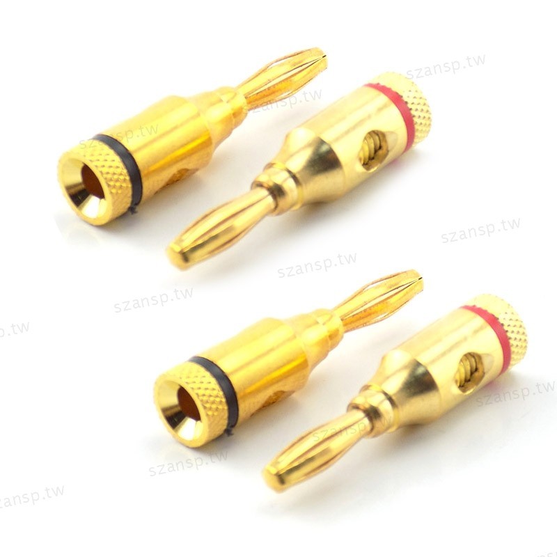 音頻 4 毫米香蕉插頭電纜連接器插座 24k 鍍金音樂揚聲器,用於放大器 8AWG 至 20AWG 電線轉換器 TWA1