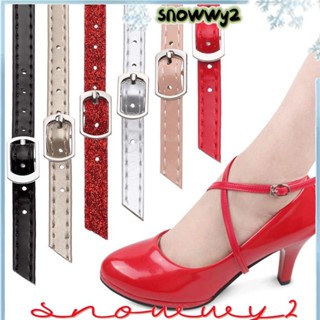 SNOWWY2聚氨酯皮革鞋帶可調高跟鞋固定鞋帶領帶束鞋帶