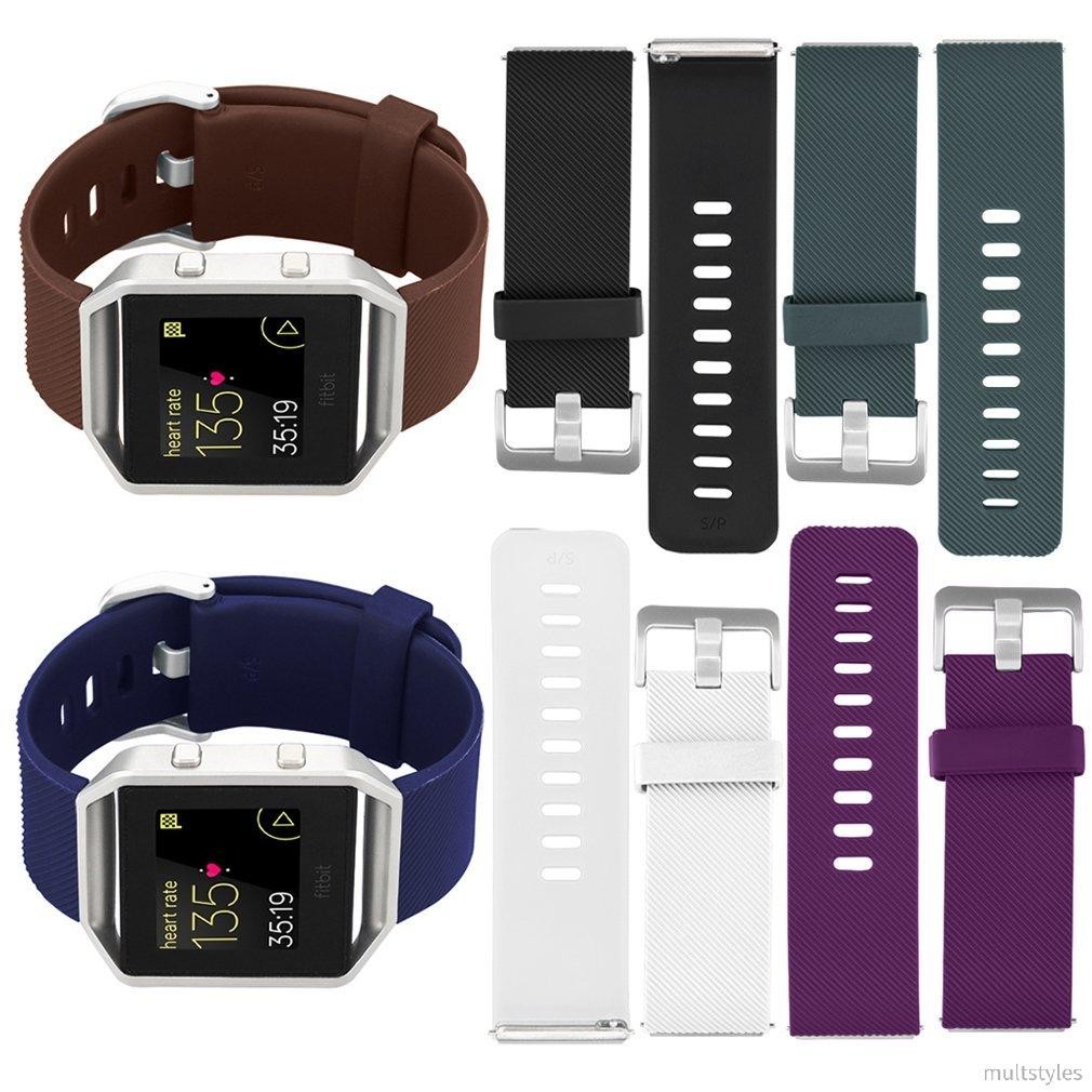 適用於 Fitbit Blaze 手錶的軟矽膠可調節運動錶帶