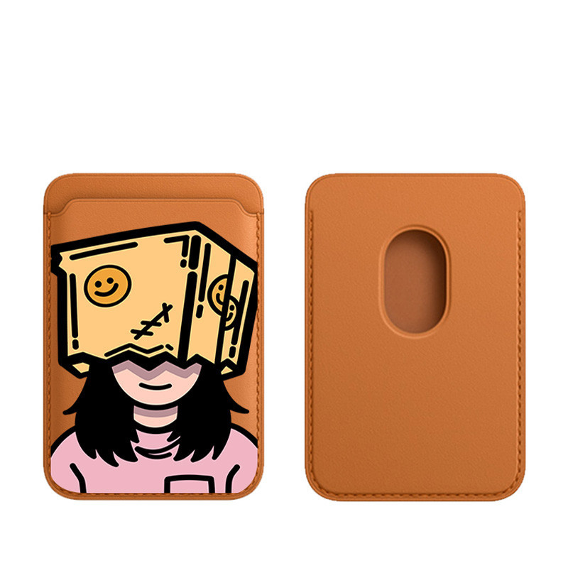 Magsafe 磁吸 卡包 卡套 皮革卡套 適用於iphone15promax皮革15卡套式14pro真皮質卡夾錢包配件