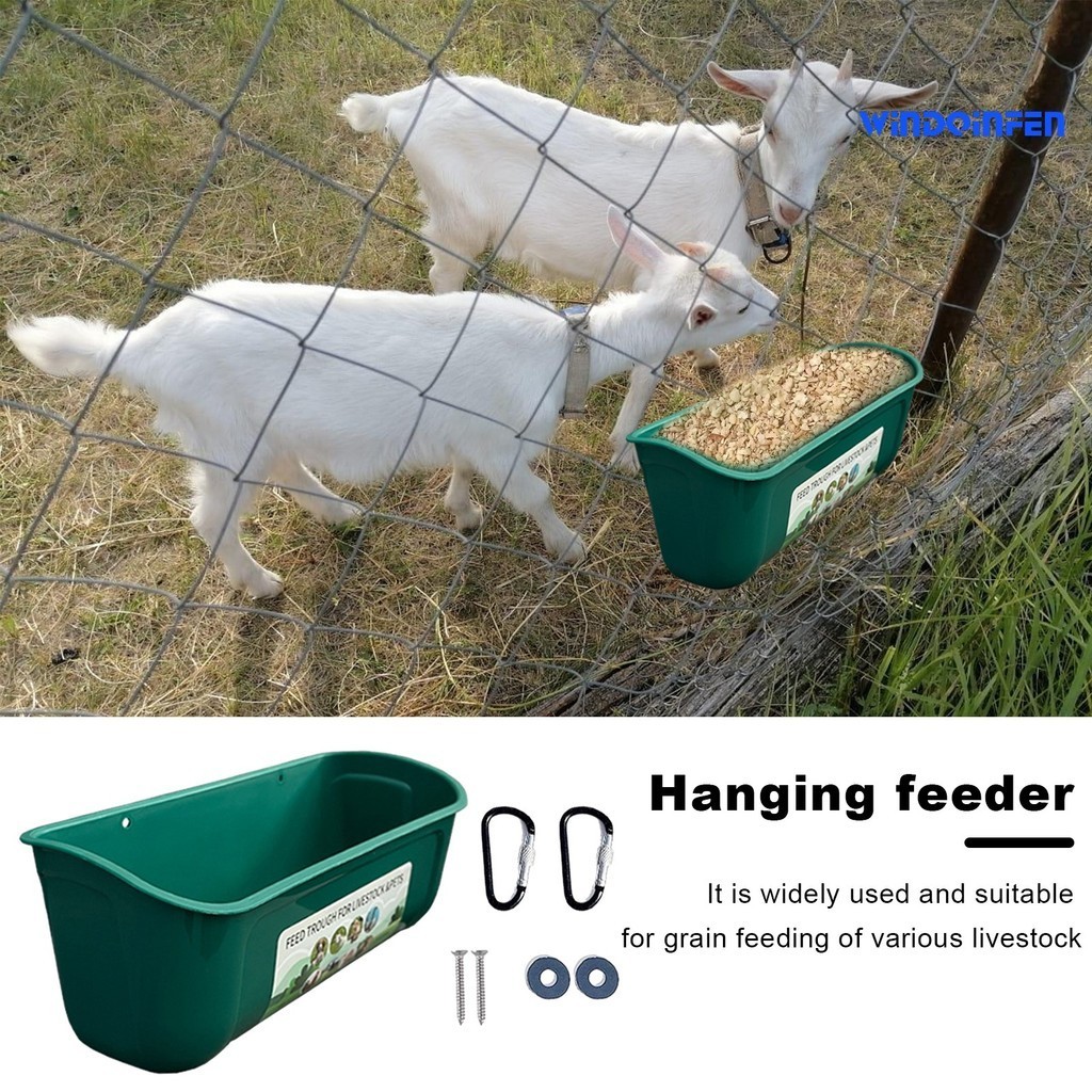 [萌寵屋]養雞餵食器自動餵食雞鴨鵝山羊大容量懸掛柵欄飼料槽食槽