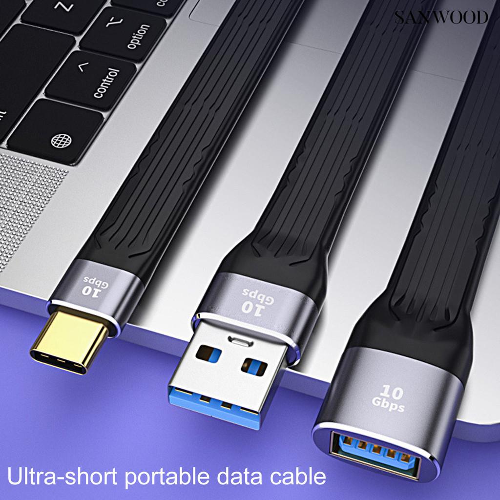[3C配件]USB3.1轉Type C便攜數據線PD QC快充線短版高速硬碟10Gbps傳輸線20V